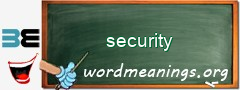 WordMeaning blackboard for security